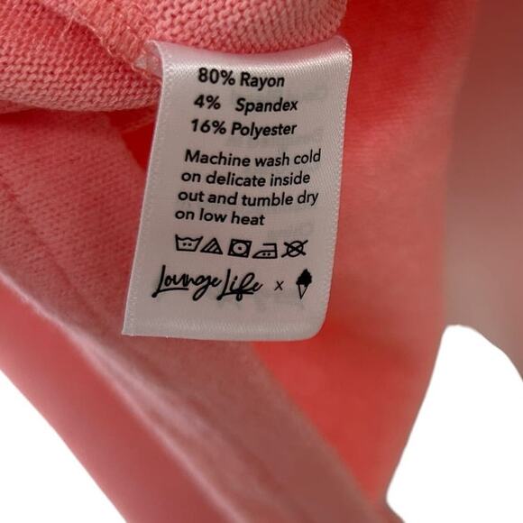 NWT Lounge Life X Soft Serve Cloud Blend Pink Long Sleeve Top Large - Picture 5 of 6